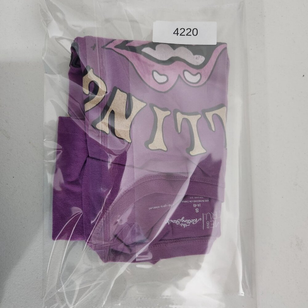 Rolling Stones Purple Graphic T-Shirt S Time & Tru Rock & Roll Embroidered Cotto - Picture 10 of 10